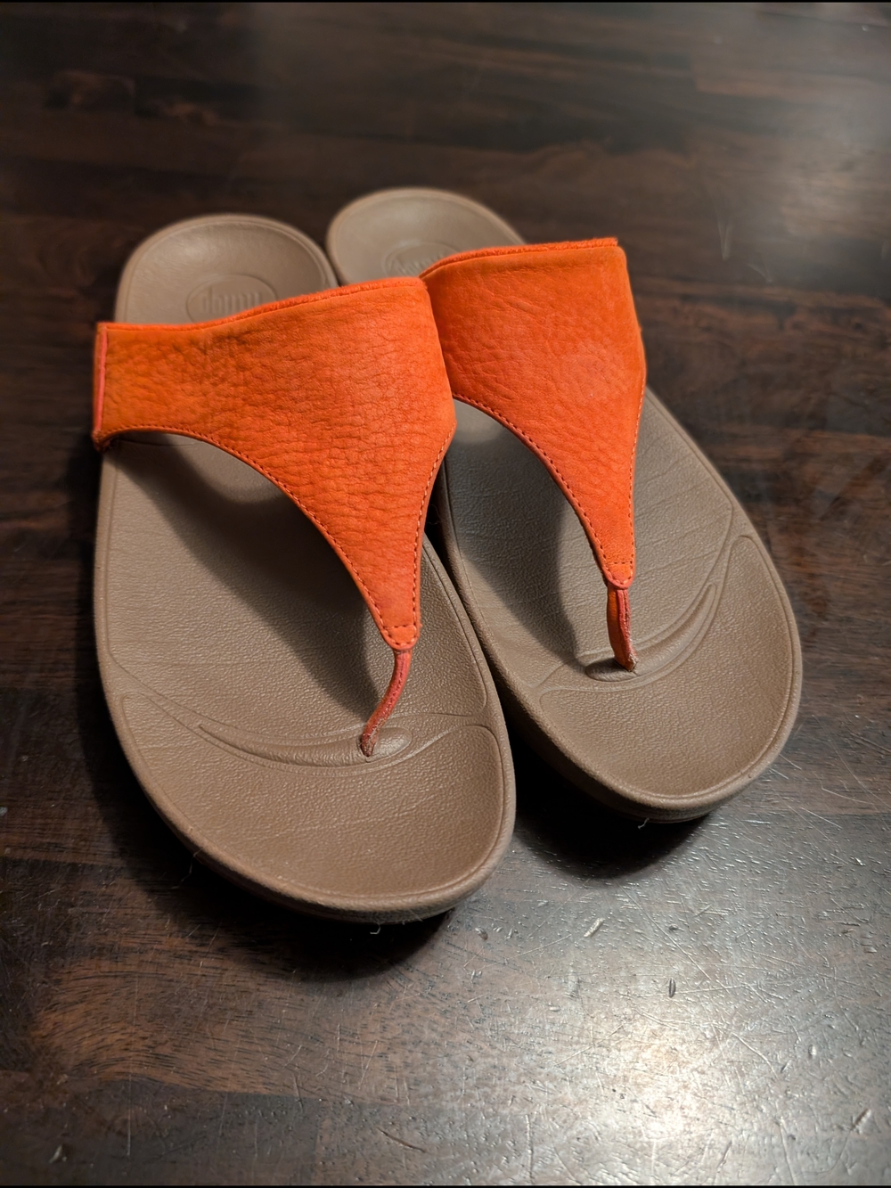 FitFlop Thong Sandals, Tomato, Women's 8